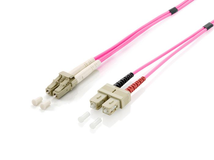 Equip Lc/Sc Fiber Optic Patch Cable, Om4, 15M - W128286569