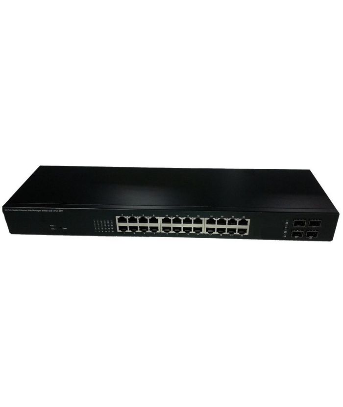 Longshine Network Switch Managed Gigabit Ethernet (10/100/1000) Power Over Ethernet (Poe) 1U Black - W128287109