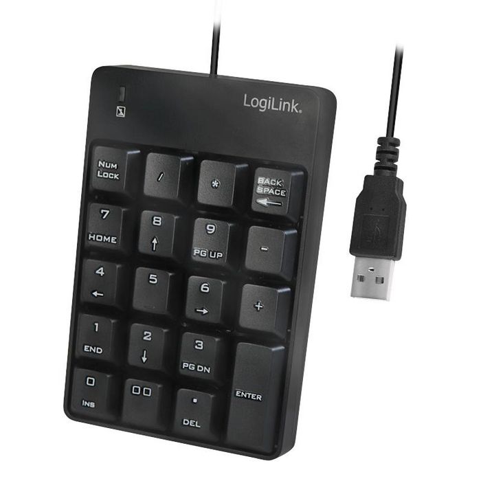 LogiLink Numeric Keypad Notebook Black - W128287212