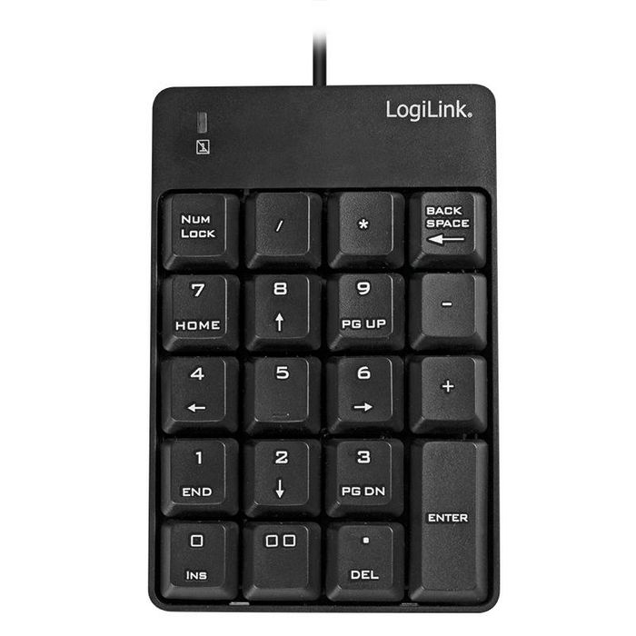 LogiLink Numeric Keypad Notebook Black - W128287212
