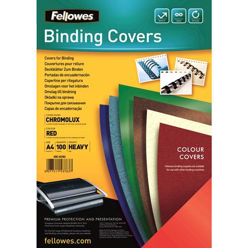 Fellowes Chromolux Gloss Covers Red A4 - W128287454