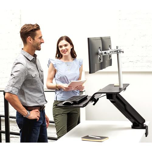 Fellowes Lotus Rt Sit-Stand Workstation – Dual Black - W128287739