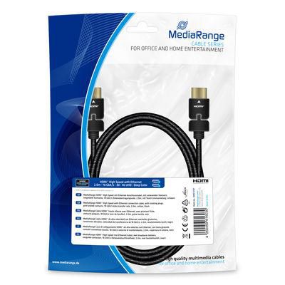 MediaRange Hdmi Cable 2 M Hdmi Type A (Standard) Black - W128288488