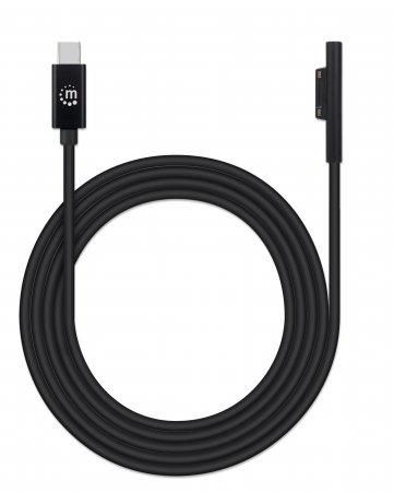Manhattan Usb-C To Surface Connect Cable, 1.8M, Male To Male. 15V/3A, Black, Lifetime Warranty, Polybag - W128289345
