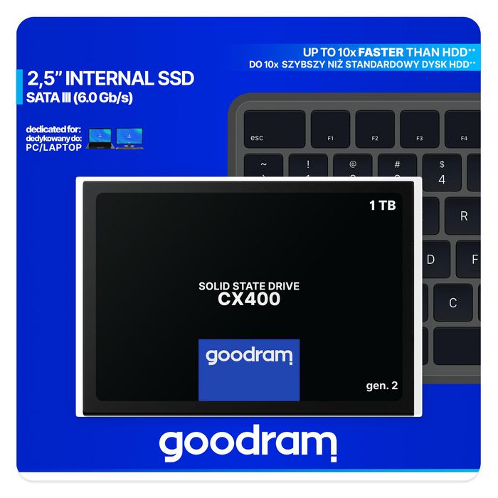 Goodram Cx400 Gen.2 2.5" 1024 Gb Serial Ata Iii 3D Tlc Nand - W128289396