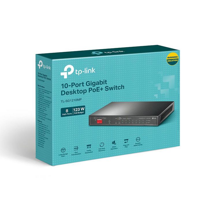 TP-Link Network Switch Unmanaged Gigabit Ethernet (10/100/1000) Power Over Ethernet (Poe) Black - W128290134