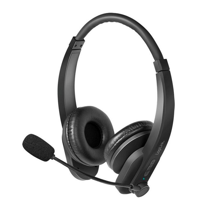 LogiLink Headphones/Headset Wireless Head-Band Office/Call Center Bluetooth Black - W128290229