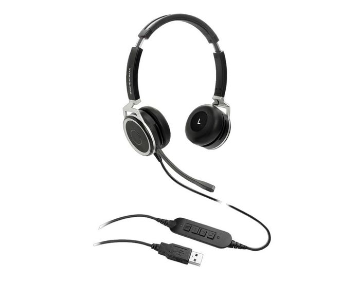 Grandstream Headphones/Headset Wired Head-Band Office/Call Center Black - W128290389