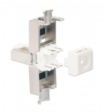 Intellinet Cat6A 10G Shielded Toolless Rj45 Modular Field Termination Plug, For Easy And Quick High-Quality Cable Assembly In The Field, Stp, For Solid & Stranded Wire, Gold-Plated Contacts, Metal Housing - W128290468