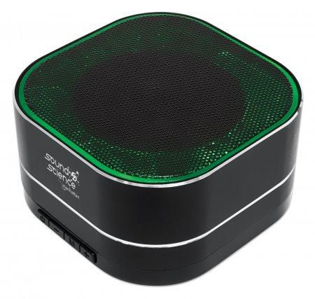Manhattan Metallic Bluetooth Speaker (Clearance Pricing), Microphone, Fm Radio, Decent Sound Output (3W), 6 Hour Playback Time, Integrated Controls, Range 10M, Microsd Card Reader, Aux 3.5Mm, Usb-A Charging Cable Incl, Black, Bluetooth 5.0, 3 Years Warranty - W128290959