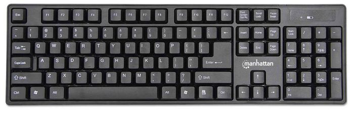 Manhattan Keyboard Mouse Included Rf Wireless Qwerty German Black - W128290971