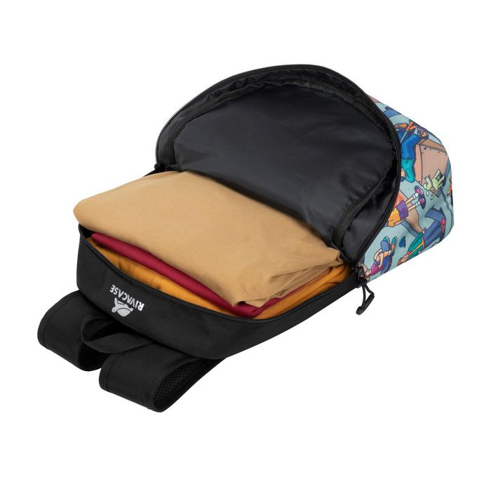 Rivacase Agora Backpack School Backpack Black, Multicolour Polyester - W128291336