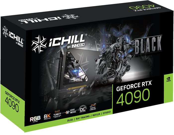 Inno3D Geforce Rtx 4090 Ichill Black Nvidia 24 Gb Gddr6X - W128443258