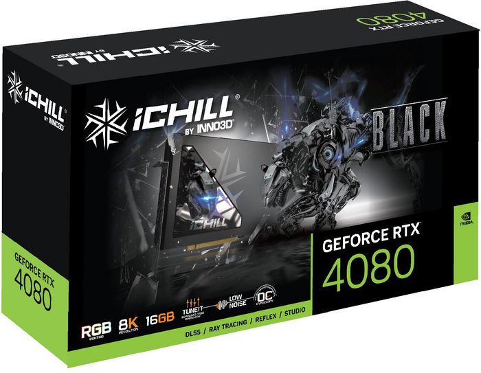 Inno3D Ichill Rtx 4080 Black Nvidia Geforce Rtx 4080 16 Gb Gddr6X - W128291584