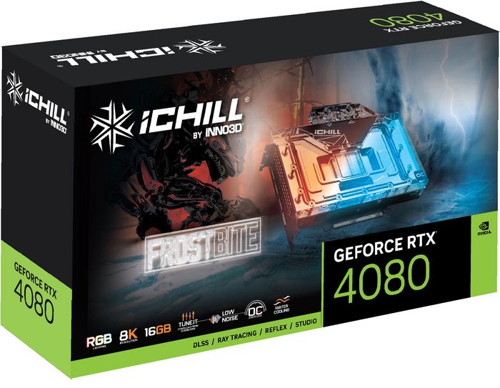 Inno3D Ichill Geforce Rtx 4080 Frostbite Nvidia 16 Gb Gddr6X - W128291583