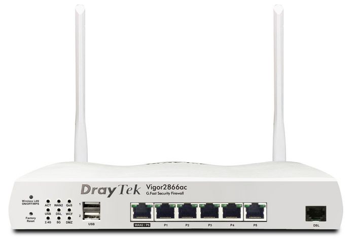Draytek Vigor 2866Vac Wireless Router Gigabit Ethernet Dual-Band (2.4 Ghz / 5 Ghz) 4G White - W128291643