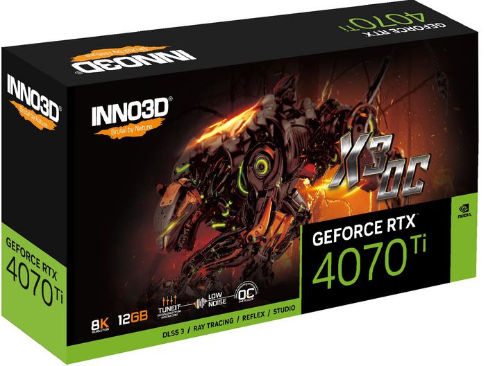 Inno3D Geforce Rtx 4070 Ti X3 Oc Nvidia 12 Gb Gddr6X - W128291730