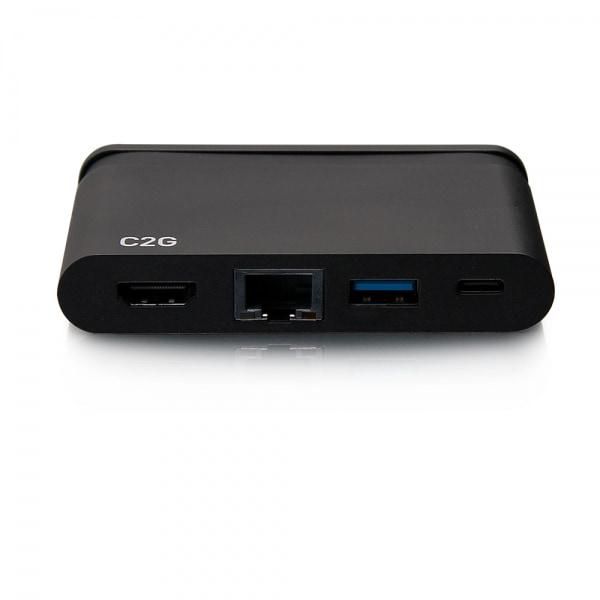 C2G Usb-C 4-In-1 Compact Dock With Hdmi, Usb-A, Ethernet, And Usb-C Power Delivery Up To 100W - 4K 30Hz - W128297282