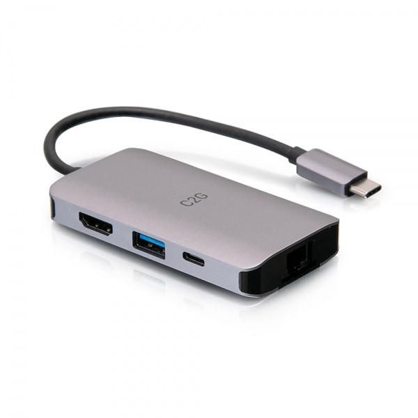 C2G Usb-C 4-In-1 Mini Dock With Hdmi, Usb-A, Ethernet, And Usb-C Power Delivery Up To 100W - 4K 30Hz - W128297283