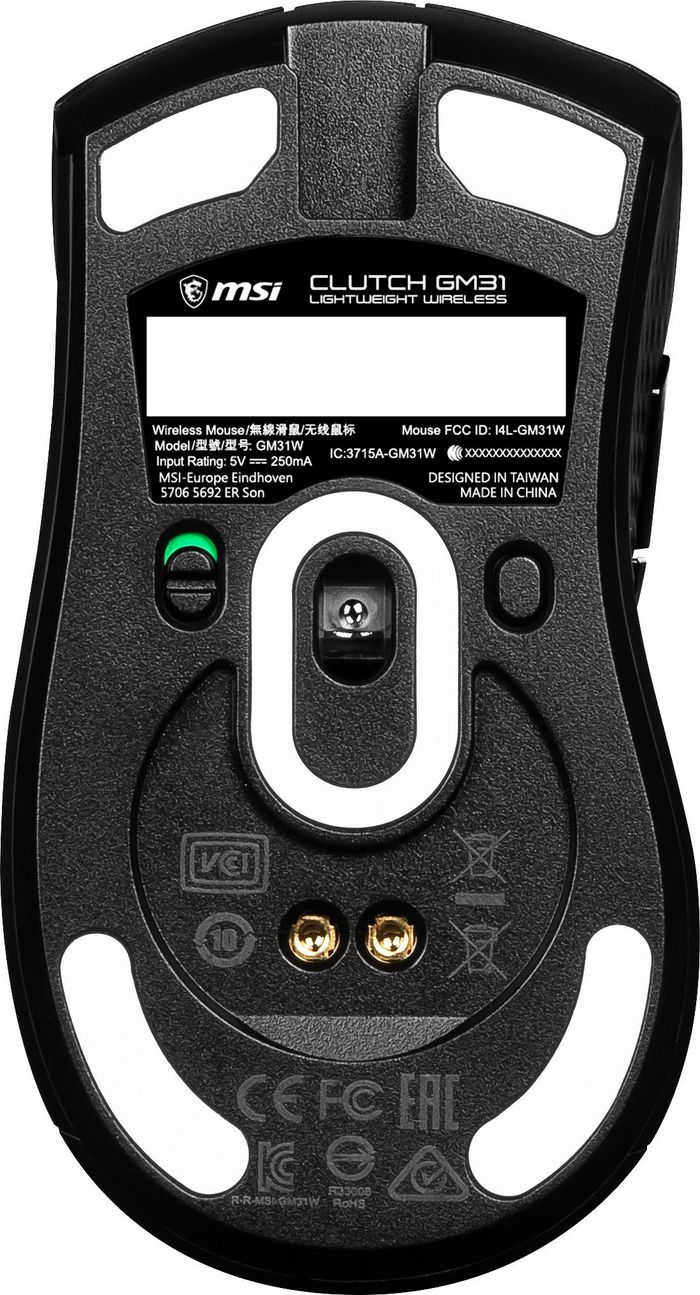 MSI Clutch Gm31 Lightweight Wireless Mouse Right-Hand Rf Wireless Optical 12000 Dpi - W128291960