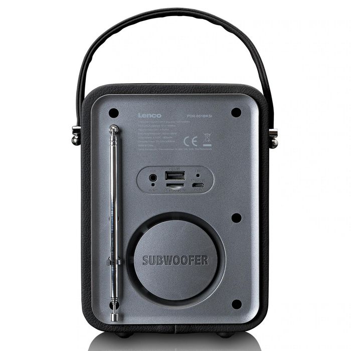 Lenco Radio Portable Analog & Digital Black - W128299783
