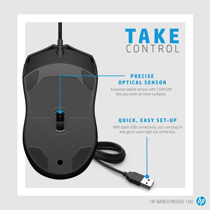 HP Wired Mouse 100 - W128266171