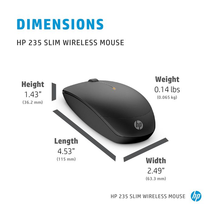 4E407AA, HP 235 Slim Wireless Mouse