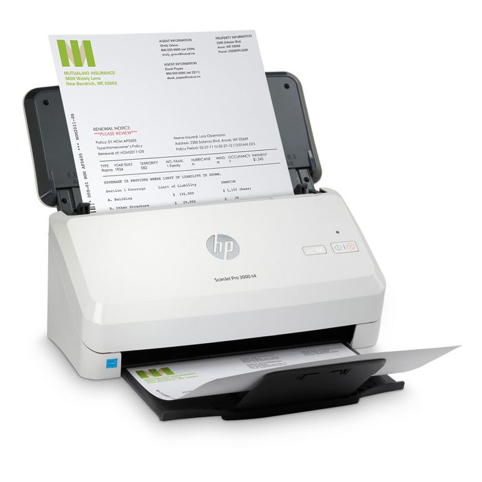 HP Scanjet Pro 3000 S4 Sheet-Fed Scanner 600 X 600 Dpi A4 Black, White - W128255538