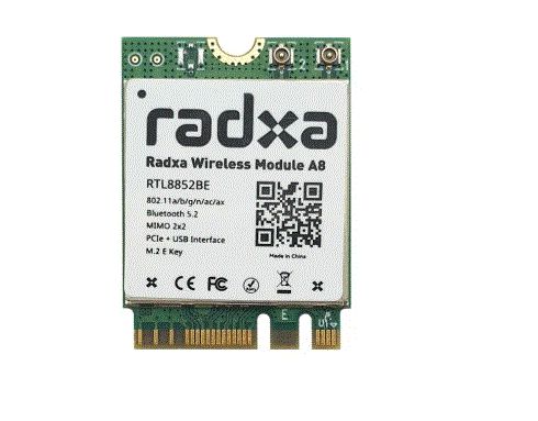 Radxa Okdo M.2 Wireless Module A8 for ROCK 3A, ROCK 5B, WiFi 6, BT5.2 - W128301717