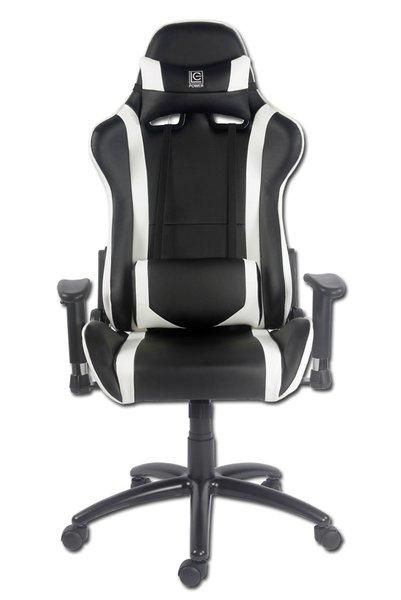 LC-POWER Video Game Chair Pc Gaming Chair Black, White - W128302055