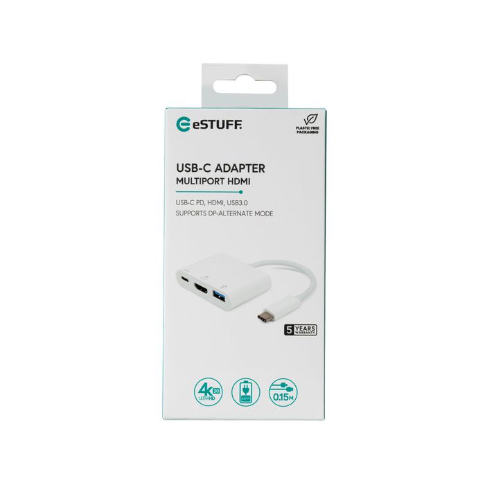 eSTUFF USB-C AV Multiport Hub - W124349425