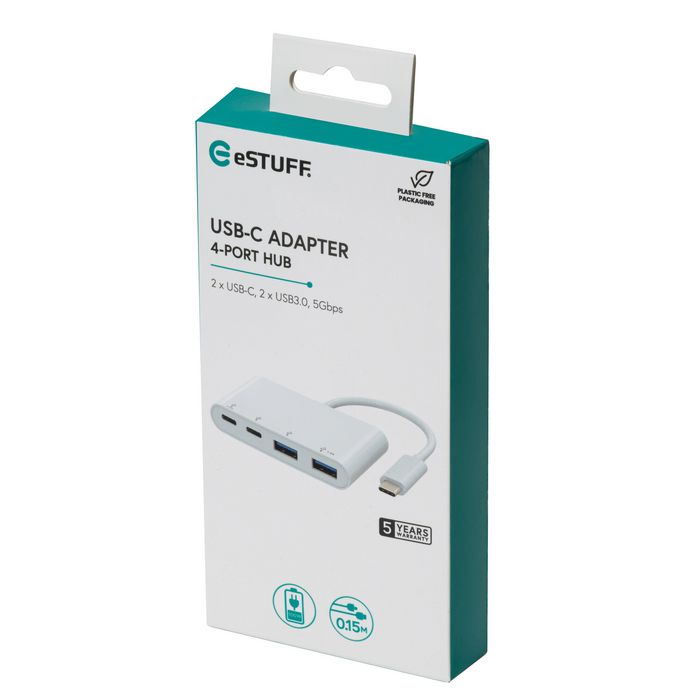 eSTUFF USB-C to 2 x USB 3.0 & 2 x USB-C 3.1 - W126695442