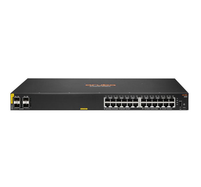 Hewlett Packard Enterprise Aruba 6000 24G Class4 Poe 4Sfp 370W Managed L3 Gigabit Ethernet (10/100/1000) Power Over Ethernet (Poe) 1U - W128309412