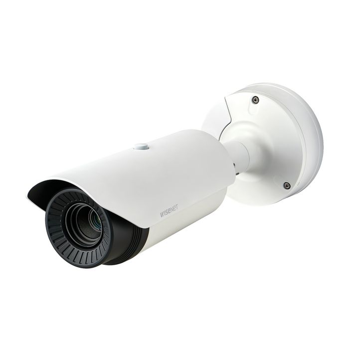 Hanwha T series network outdoor thermal bullet camera with AI-Intrusion-PRO application and 32GB SD card installed - W125488206