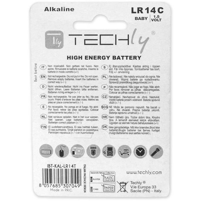 Techly ALKALINE C LR14 - 2pcs. - W128318769