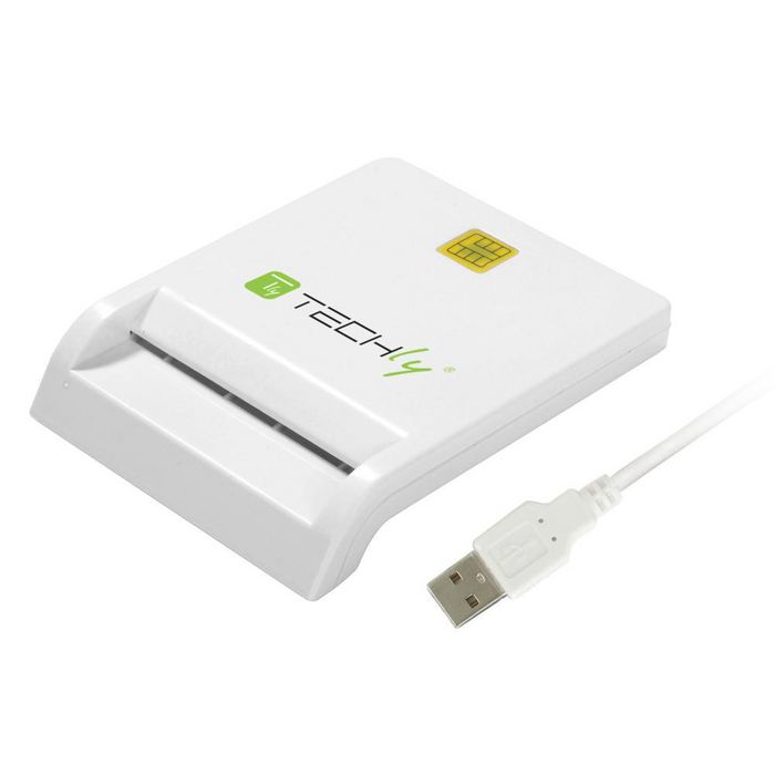 Techly COMPACT SMART CARD/EID READER USB2.0 WHITE - W128318970
