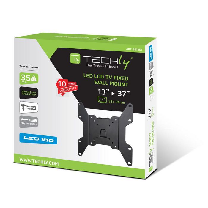 Techly FIXED LED/LCD WALL MOUNT 13-37" 35KG BLACK - W128318842