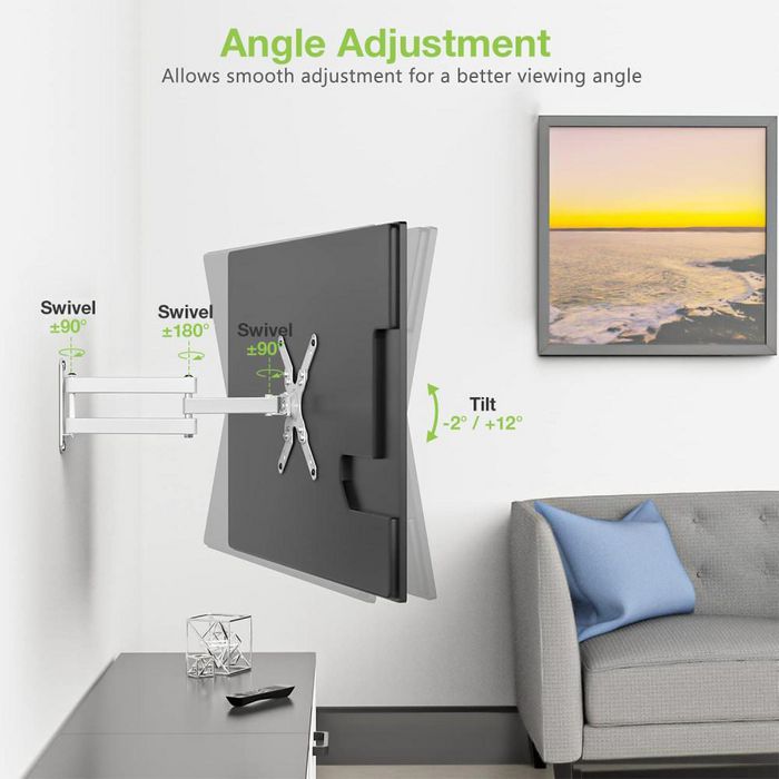 Techly FOUR WAY LED/LCD WALL MOUNT 23-55" 45KG WHITE - W128318913