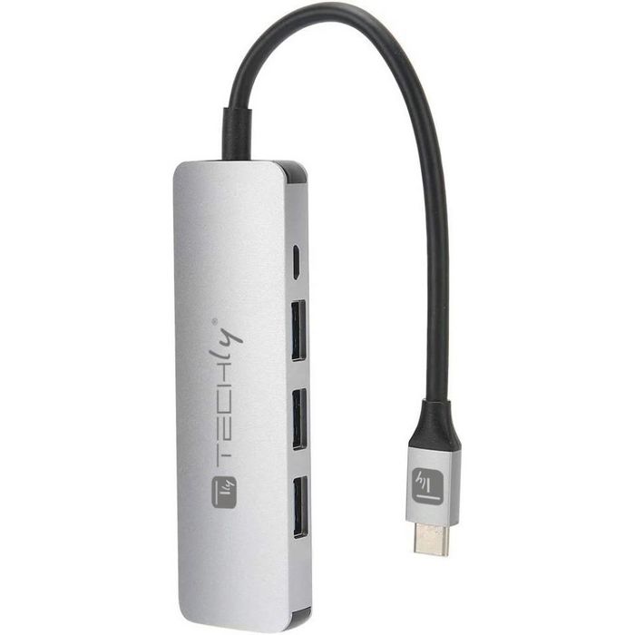 Techly USB C TO 4 USB 3.0 SILVER METAL - W128319528