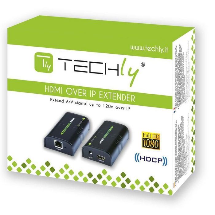 Techly 1080p HDMI EXTENDER OVER CAT 6 - UP TO 120m - W128319326