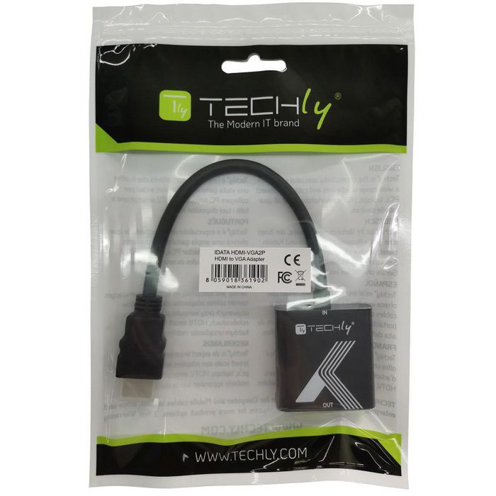 Techly HDMI MALE TO VGA FEMALE CONVERTER CABLE - W128319389