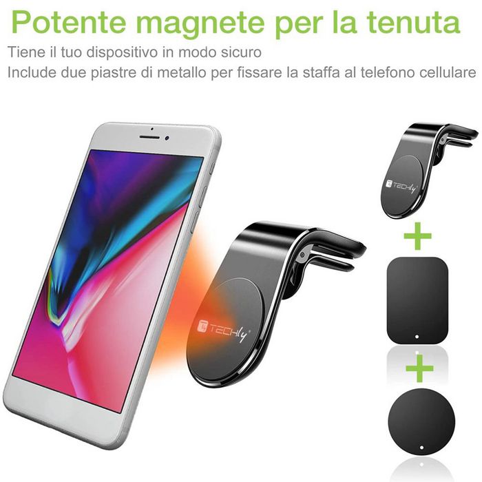 Techly MAGNETIC CAR HOLDER FOR SMARTPHONE - W128319468