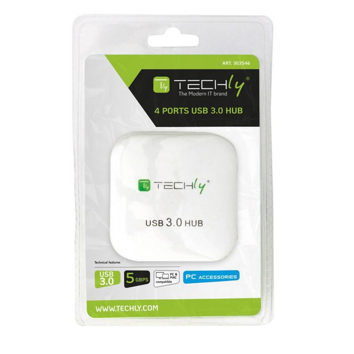 Techly USB 3.0 SUPER SPEED HUB 4 PORTS WHITE - W128319530