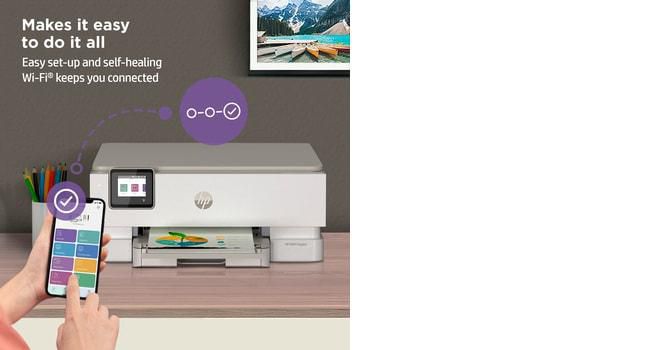 HP ENVY HP Inspire 7220e All-in-One Printer, Color, Printer for Home, Print, copy, scan, Wireless; HP+; HP Instant Ink eligible; Print from phone or tablet; Two-sided printing - W128182183