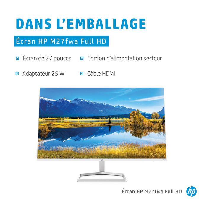 HP M27Fwa 68.6 Cm (27") 1920 X 1080 Pixels Full Hd Silver - W128261349
