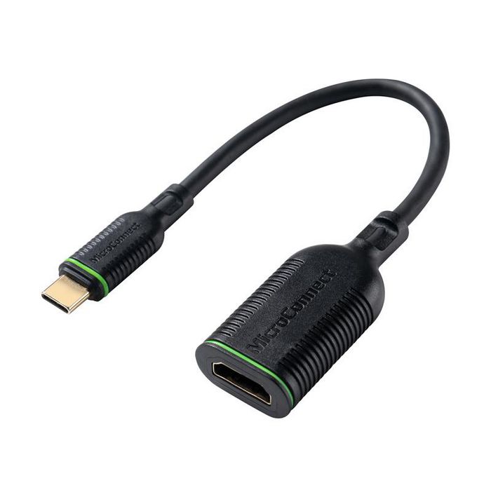 MicroConnect USB-C male to HDMI female adapter, 0.2m, Black - W128229555