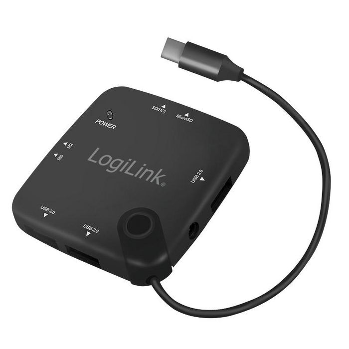 LogiLink USB-C MULTIFUNC. HUB, OTG, USB 2.0, BLACK - W128321531