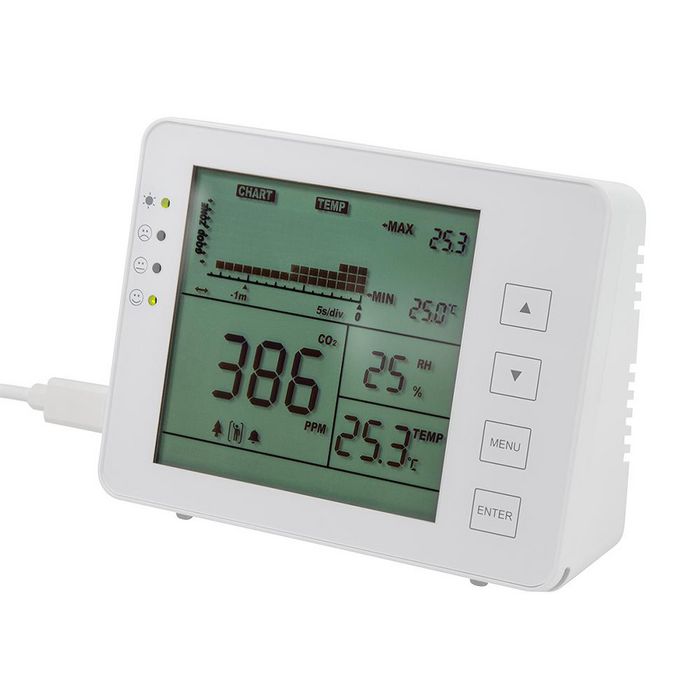 LogiLink INDOOR AIR QUALITY MONITOR & C02 METER WITH ALARM - W128321544