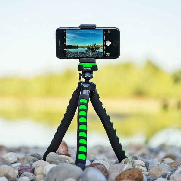 Mantona Tripod Smartphone/Digital Camera 3 Leg(S) Black, Green - W128328055