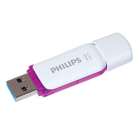 Philips Fm64Fd75B Usb Flash Drive 64 Gb Usb Type-A 3.2 Gen 1 (3.1 Gen 1) Purple, White - W128329586